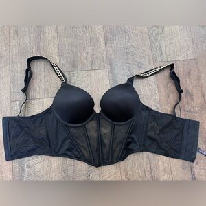 New without tags very sexy push up bra with corset and chain detail